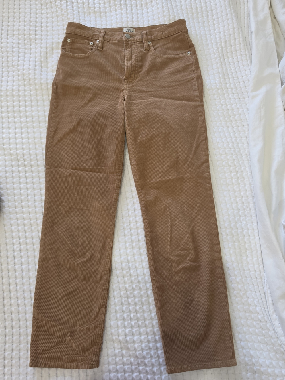 J.Crew Vintage Slim-Straight Corduroy Pants Camel Brown Size 27